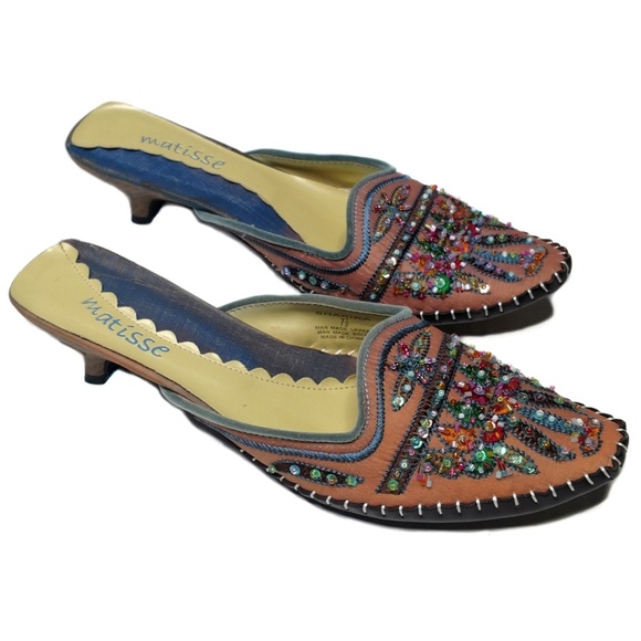 Matisse Shoes - Matisse Shakira Beaded Slides 7.5